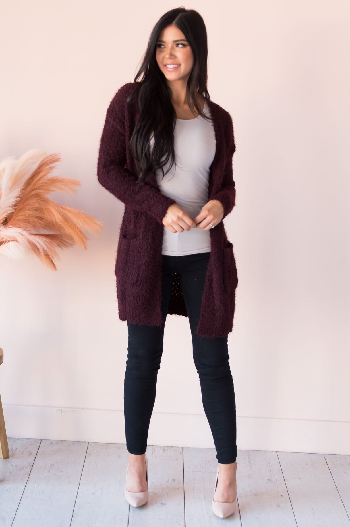 Soft & Cuddly Modest Sweater Cardigan