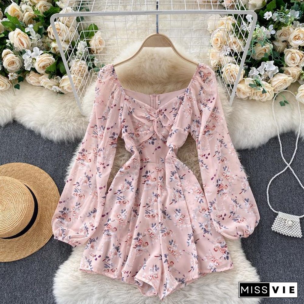 Sweet Print Long Sleeve Rompers P15817