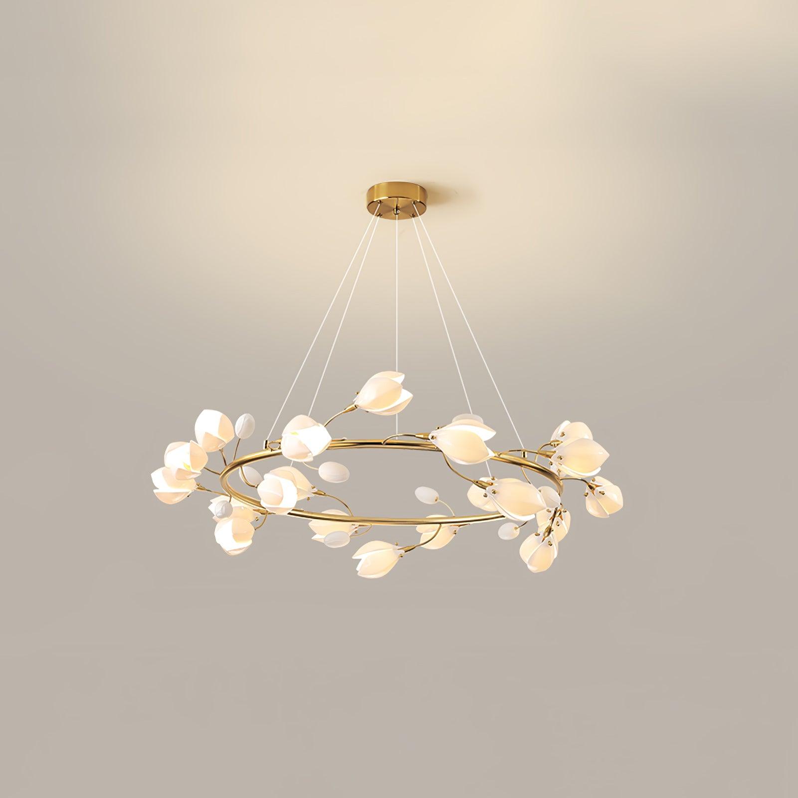 Porcelain Magnolia Chandelier