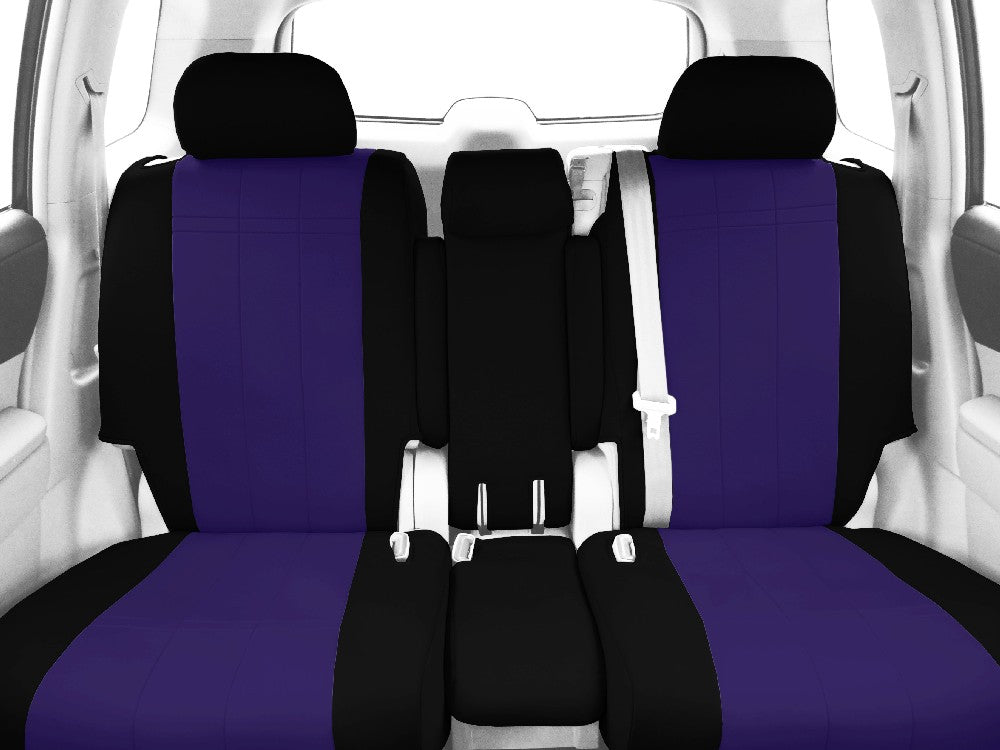 CalTrend Front Neo Seat Covers for 2007-2014 Chevy/GMC Sierra|Silverado|Suburban|Tahoe|Yukon 1500-3500 - CV422-10NN Purple Insert with Black Trim