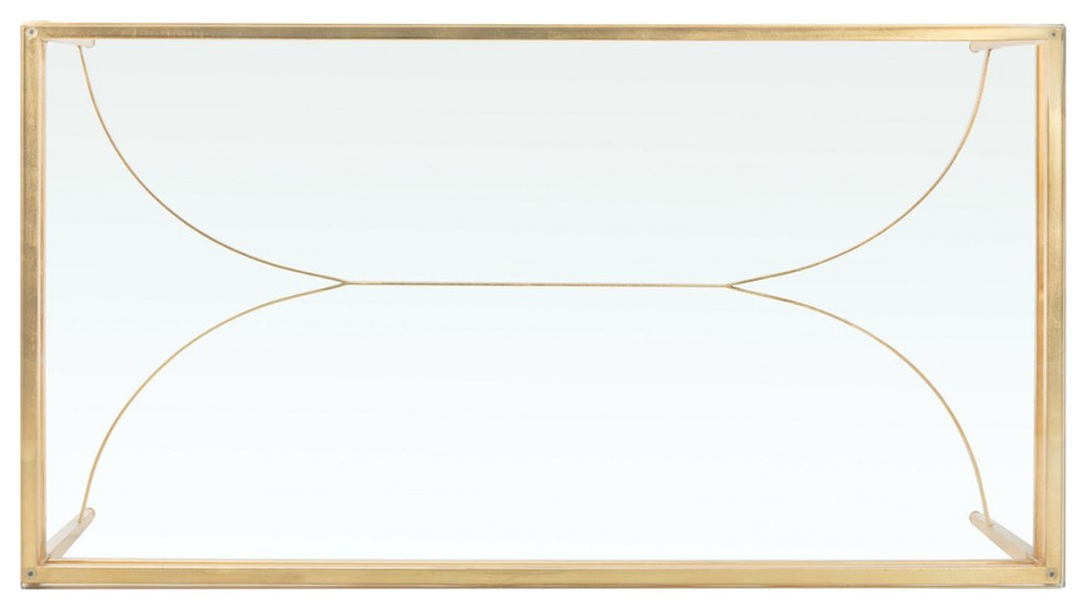 Gatti Antique Gold Glass Cocktail Table   Contemporary   Coffee Tables   by Peachtree Fine Furniture  Houzz