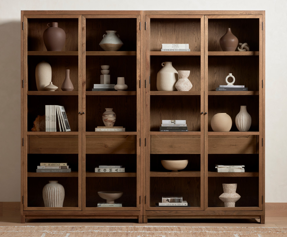 Millie Cabinet  Drifted Oak Solid   Transitional   Bookcases   by Four Hands  Houzz