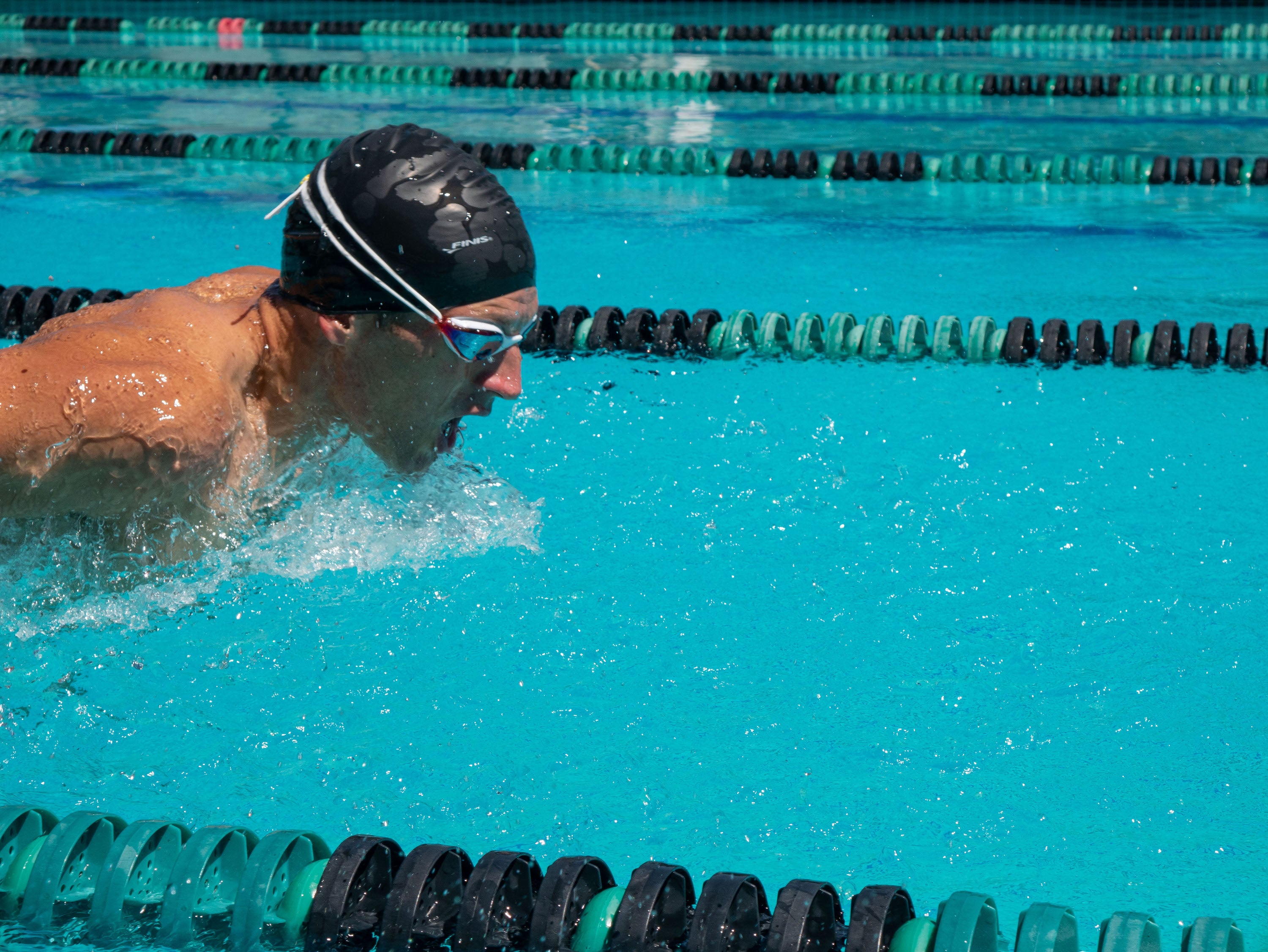 FINIS Circuit2 White, Red and Yellow Swimming Sport Goggles