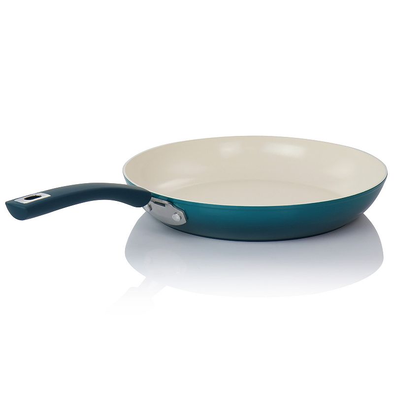 Oster Cocina Corbett 12 Inch Nonstick Aluminum Frying Pan in Blue