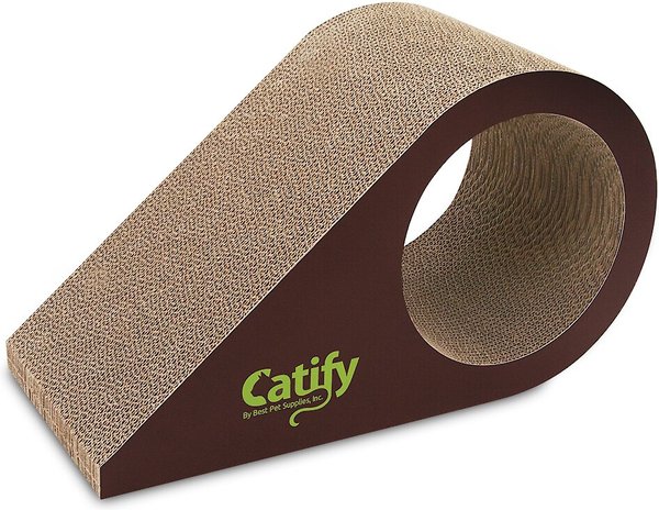 Best Pet Supplies Catify Droplet Cardboard Catnip Scratcher Cat Toy