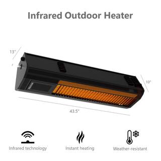 Rinnai 2150 SE 35000 BTU Natural Gas Overhead Patio Space Heater in Black RSEP1S35N