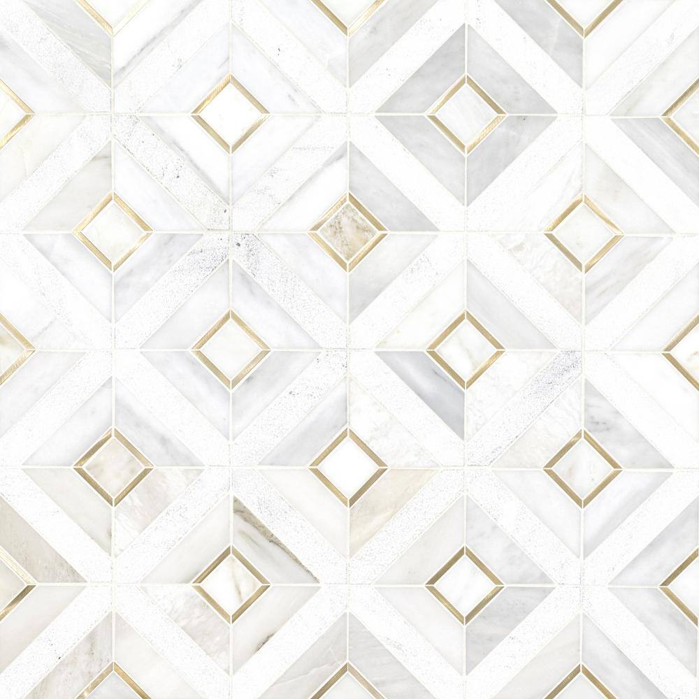 MSI Verona Gold Pattern 11.85 in. x 11.85 in. Honed Multi-Surface Mesh-Mounted Mosaic Tile (9.8 sq. ft.Case) SMTL-VERGOL8MM