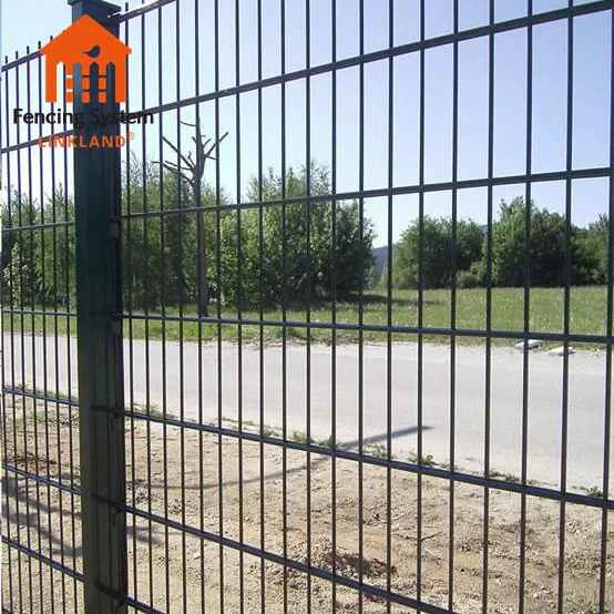 factory supply galvanized and pvc coated double horizontal wire mesh fence 868/656 fence panels