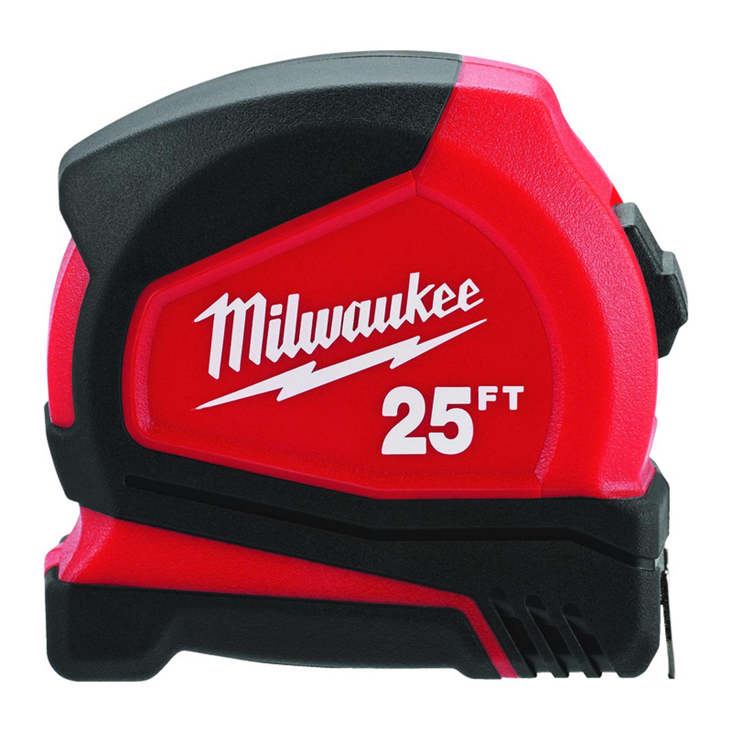 Milwaukee 25 ft. L X 1.65 in. W Compact Tape Measure 1 pk