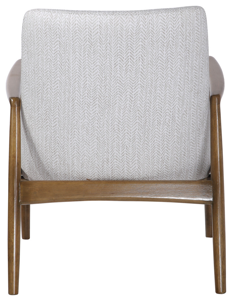 Uttermost Bev White Accent chair   Midcentury   Armchairs And Accent Chairs   by Lighting World Decorators  Houzz