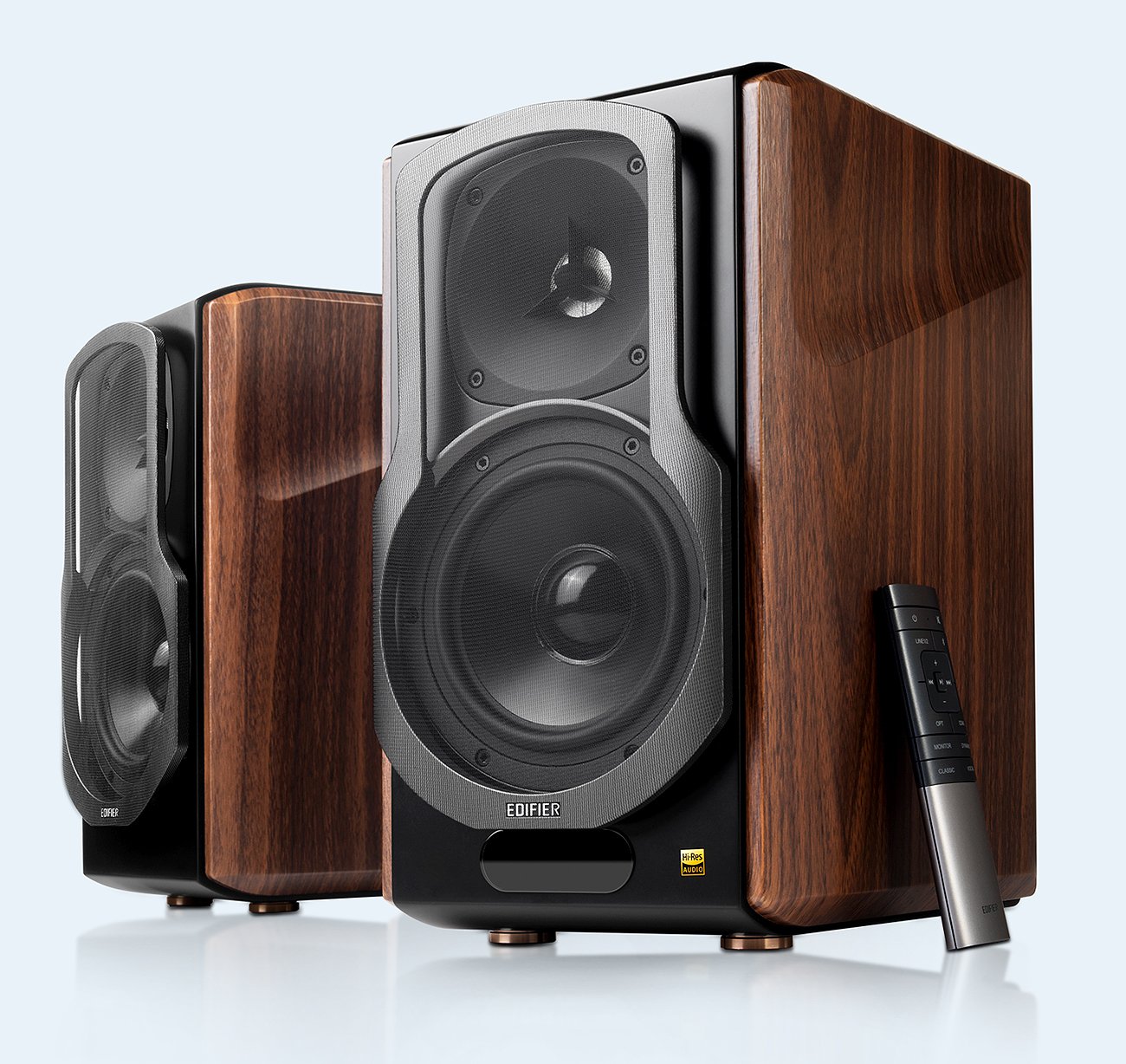 Edifier S2000 Brown/Black Powered Bluetooth Bookshelf Speakers (Pair)