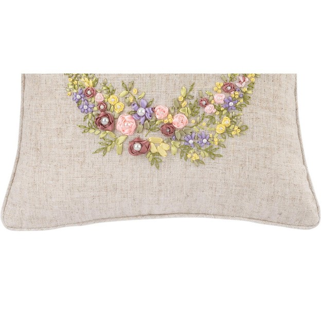 X 16 quot Spring Wreath Throw Pillow