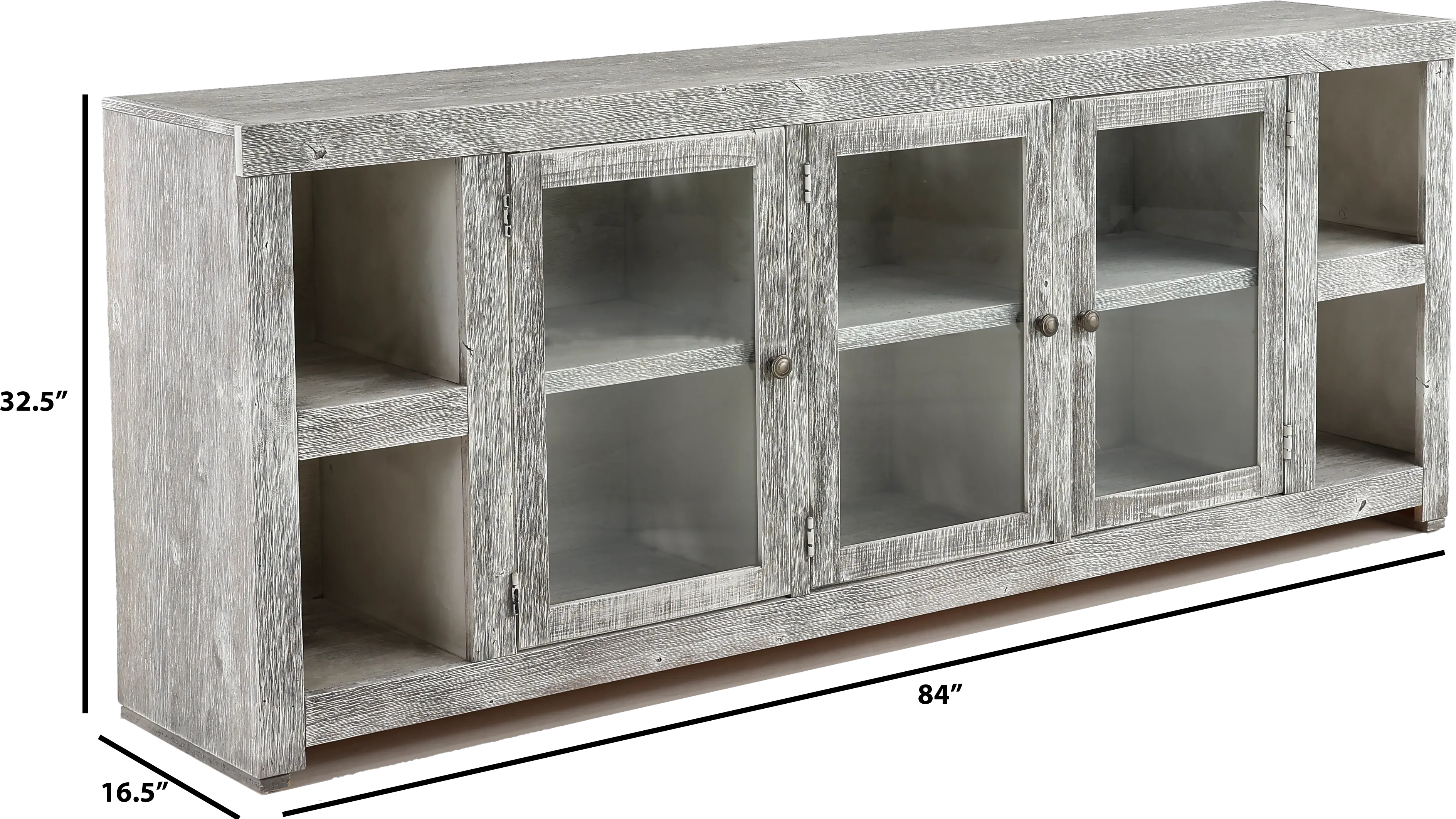 Avery Loft Limestone Gray 84 TV Stand