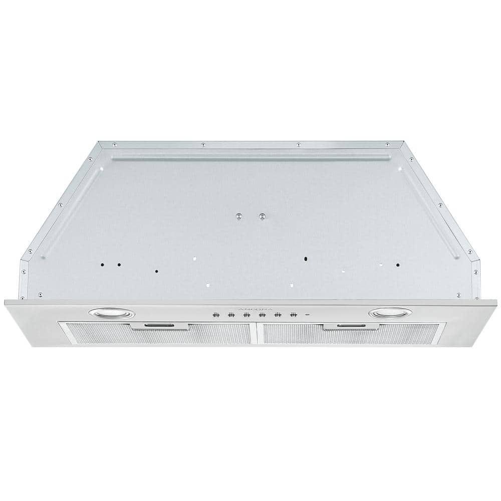 Ancona BNL430 28 in Ducted Insert Range Hood in Stainless Steel with LED and Night Light Feature