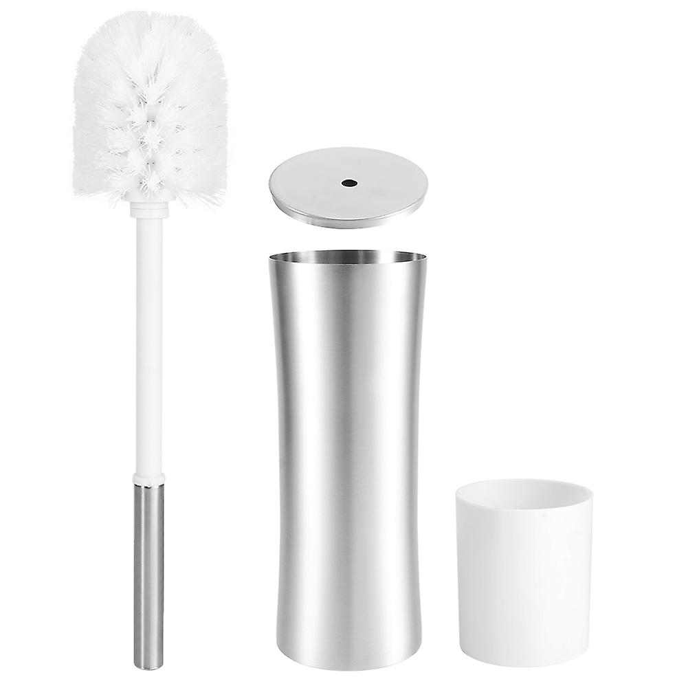 Household Bathroom Toilet Long Handle Stainless Steel Cleaning Brush With Holder Set