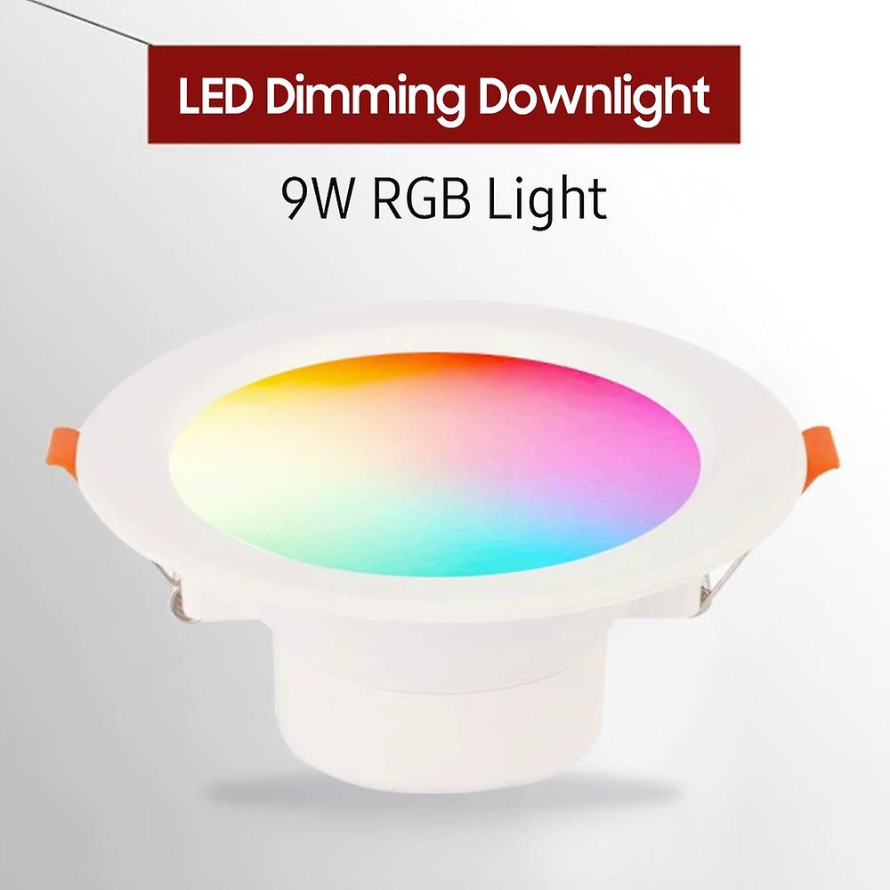 9w Led Dimming Downlight Rgb Multi-color Lights Spot Light Timing Dimmable Eye-comfort Lamp Works With Tuya Google Assistant Alexa