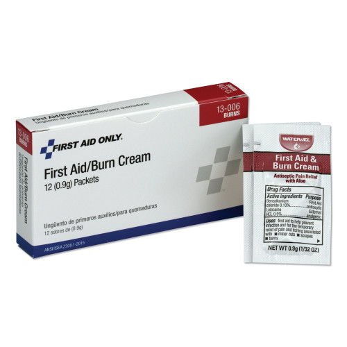 PhysiciansCare First Aid Kit Refill Burn Cream Packets， 0.1 g Packet， 12/Box (13006)