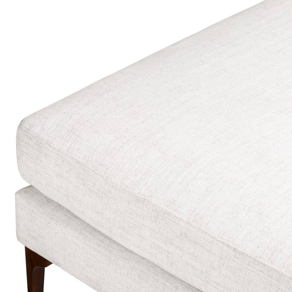 Poly and Bark Mateo Fabric Ottoman in Seashell White   Contemporary   Footstools And Ottomans   by Edgemod Furniture  Houzz