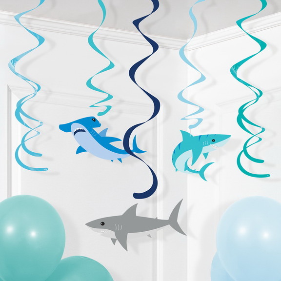 Creative Converting 350505 Shark Party Dizzy Dangl...