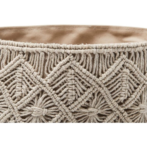 Americanflat Woven Macrame Storage Basket