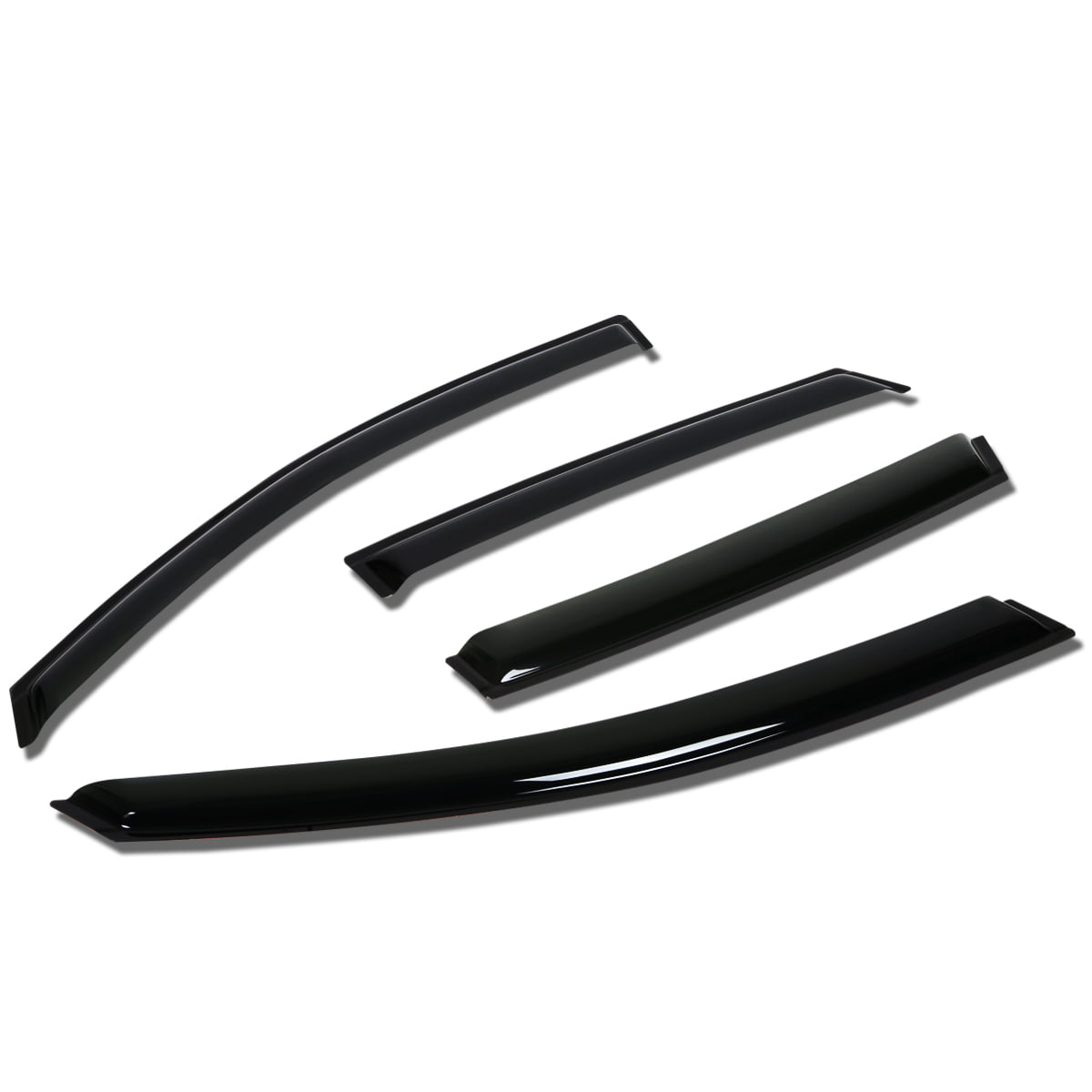 DNA Motoring WVS-T2-0146 For 2002 to 2006 Ford Focus Sedan 4pcs Window Vent Visor Deflector Rain Guard (Dark Smoke) 03 04 05