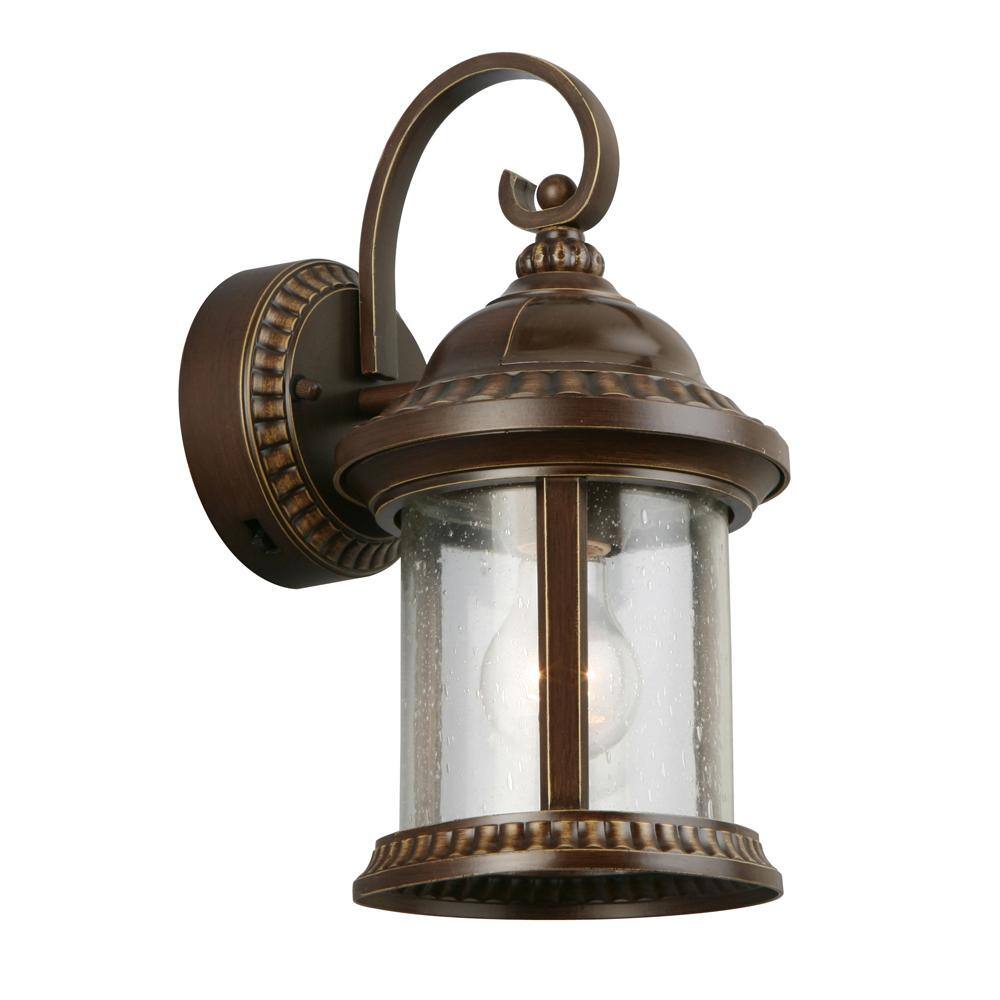 Home Decorators Collection Cambridge Bronze Motion Sensing Outdoor Coach Light Sconce GEM1691AM-6