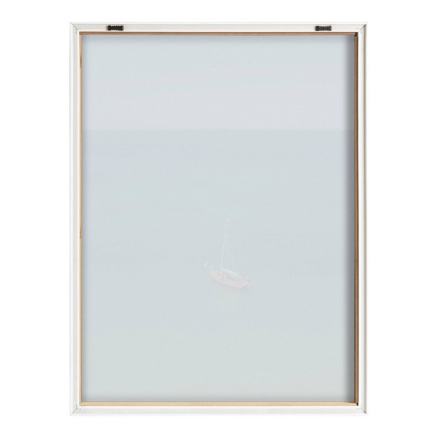 X 24 quot Blake A Lagos Sail Framed Printed Glass By Rachel Dowd Natural Kate amp Laurel All Things Decor Uv resistant Easy Hang