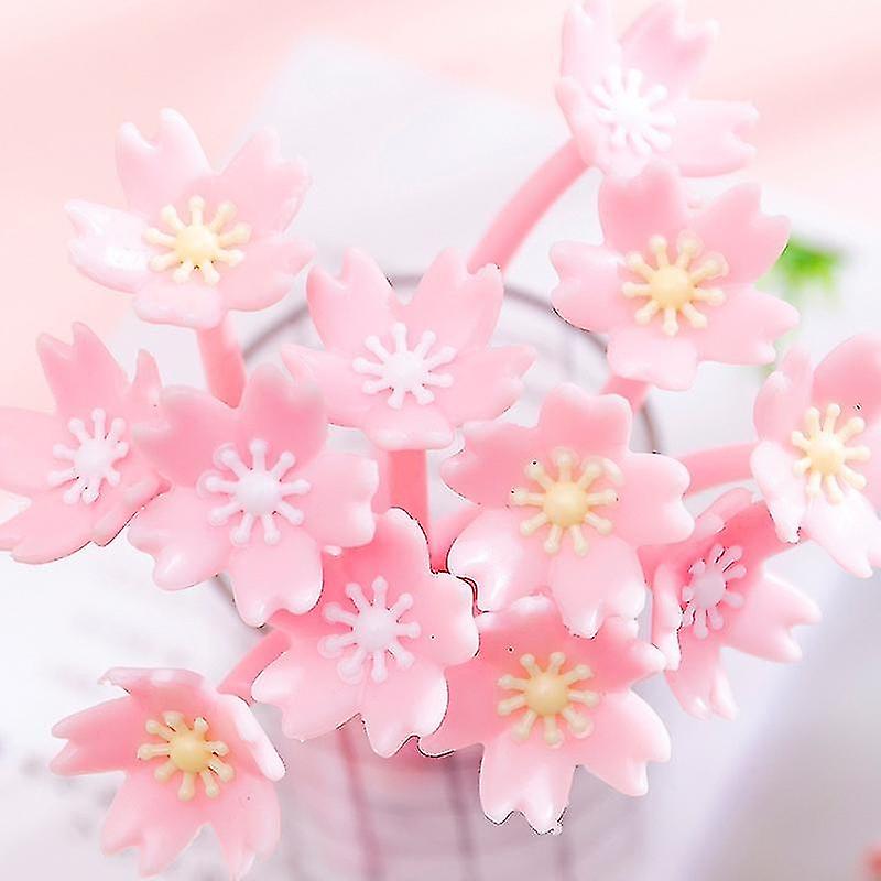 5 Pcs Gel Ink Pen Color Changing Flower Pens Tulip Cherry Blossom Rose Ballpoint Pens Writing Pens R