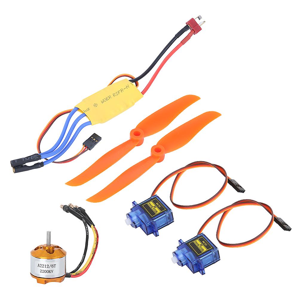 A2212 2200kv Brushless Motor 30a Esc Sg90 9g Micro Servo 6035 Propeller For Rc Plane(2200kv Motor 6035 Propeller 9g Servo 30a Esc )