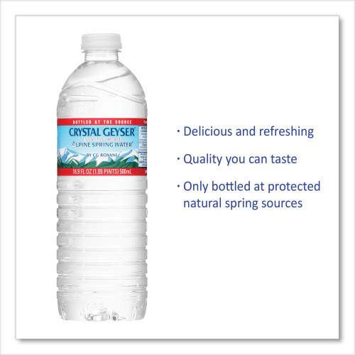 Crystal Geyser Alpine Spring Water， 16.9 oz Bottle， 35/Case， 54 Cases/Pallet (35001)