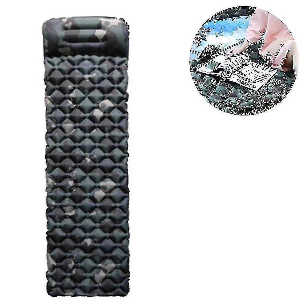 Sleeping Pad For Camping， Ultralight Sleeping Pad With Built-in Pillow， Inflatable Camping Mattress