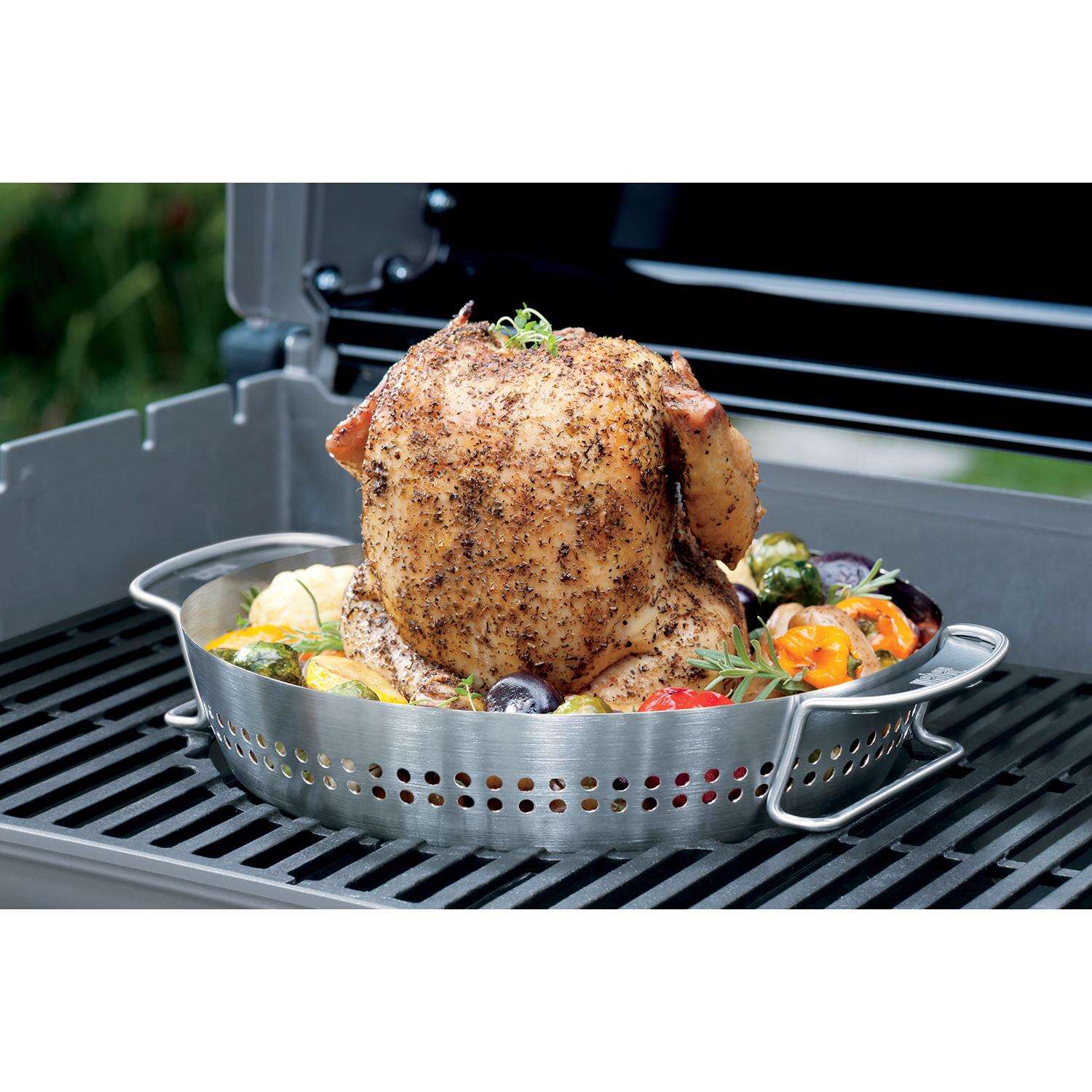 Weber Gourmet BBQ System Stainless Steel Poultry Roaster 15.9 in. L X 13 in. W 1 pk