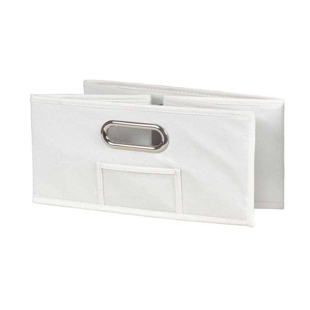 Regency 6 in. H x 12 in. W x 12 in. D White Fabric Cube Storage Bin 2-Pack HDCHTOTE1206WH