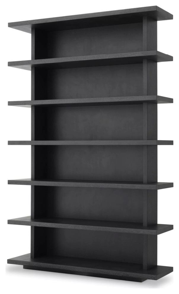 Charcoal Gray Oak Bookcase  Eichholtz Malibu   Transitional   Bookcases   by Oroa   Distinctive Furniture  Houzz