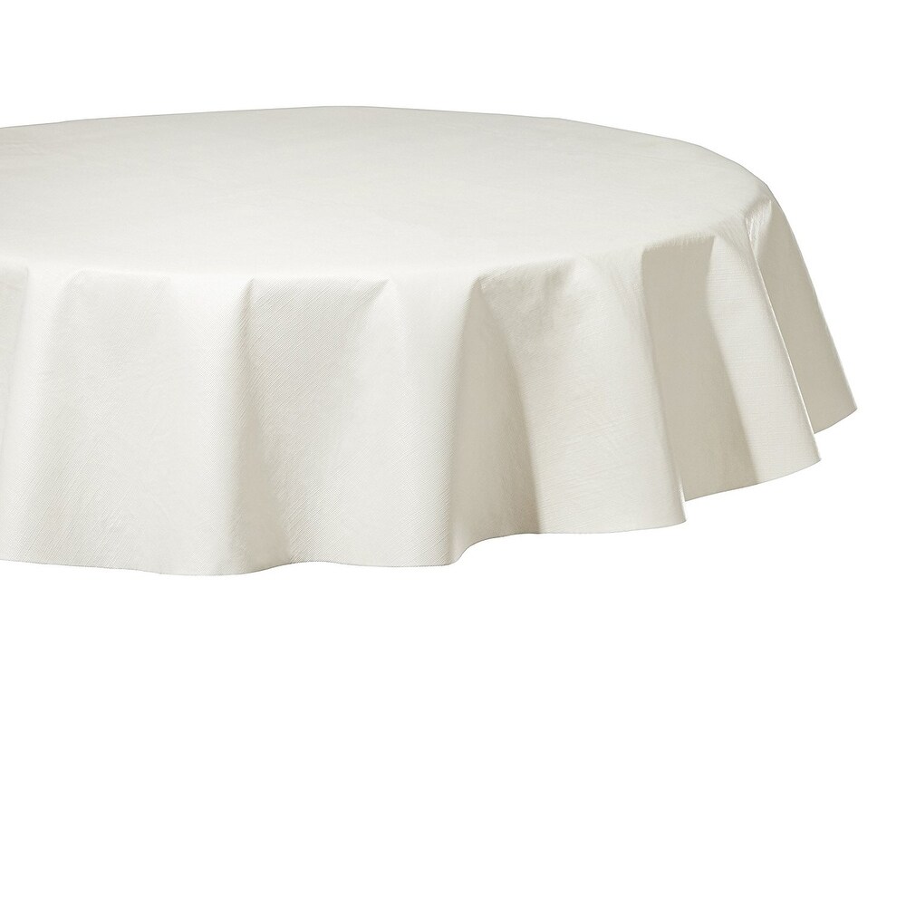 Violet Linen Premium Cushioned Heavy Duty Vinyl Textured Tablecloths