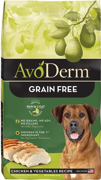 AvoDerm Natural Healthy Digestion Chicken and Vegetables Recipe Grain-Free Dry Dog Food