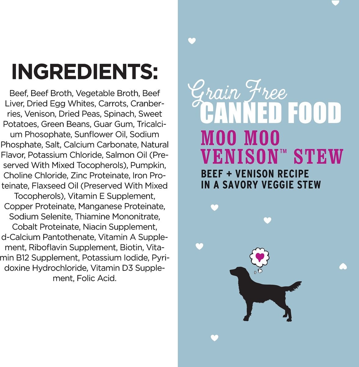 I and Love and You Moo Moo Venison Stew Grain-Free Canned Dog Food