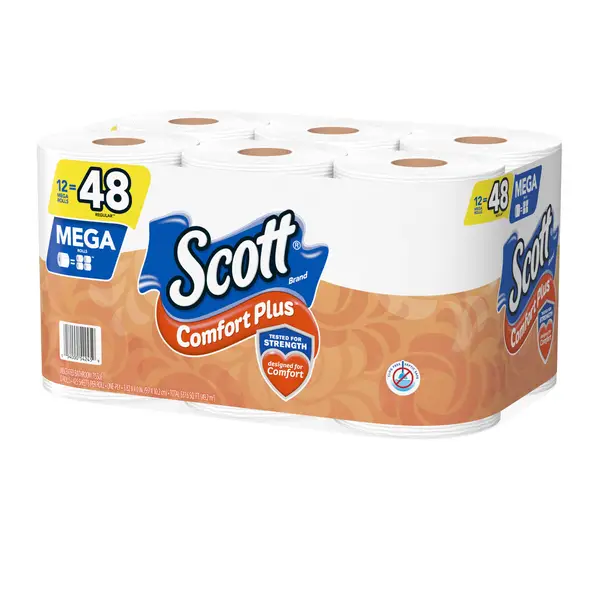 Scott 12 Count Comfort Plus Mega Roll Toilet Paper