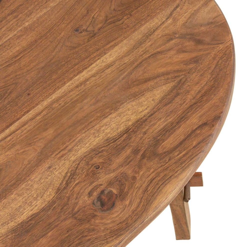 East at Main Rhett Acacia Wood Oval Coffee Table   Transitional   Coffee Tables   by East at Main  Houzz