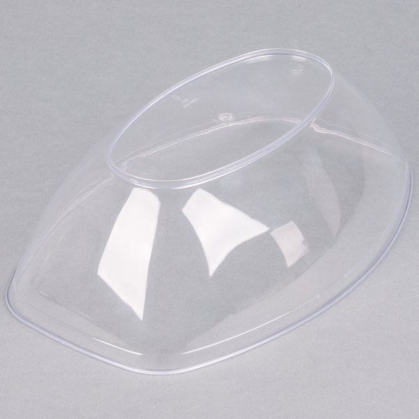 Nicole Fantini's Clear 80 Oz Oval Shaped Disposable Plastic Serving Luau Bowls to serve Salad， Snack and Food in Elegant Parties ， Hotel and Resturant. 10Ct