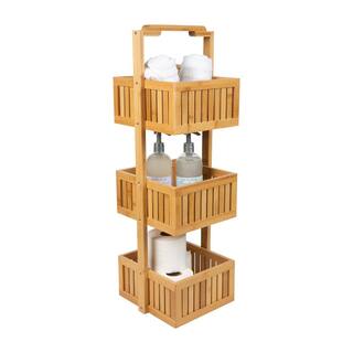 OIA Bamboo Deluxe 3 Tier Bathroom Caddy nh-29948W-1