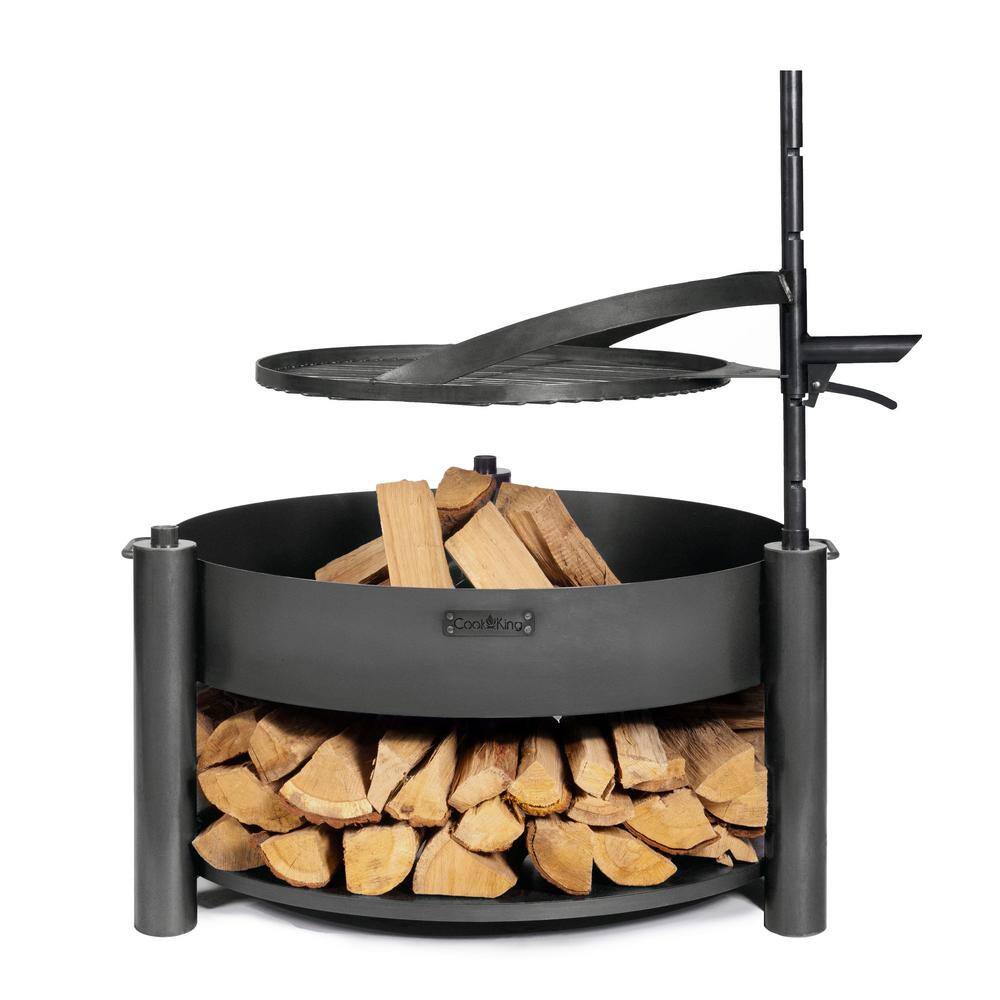 Good Directions Cook King 111000 Montana X Fire Pit 31.5 in. Diameter Includes Adjustable Grate for Cooking Wood Burning Fire Pit 111000