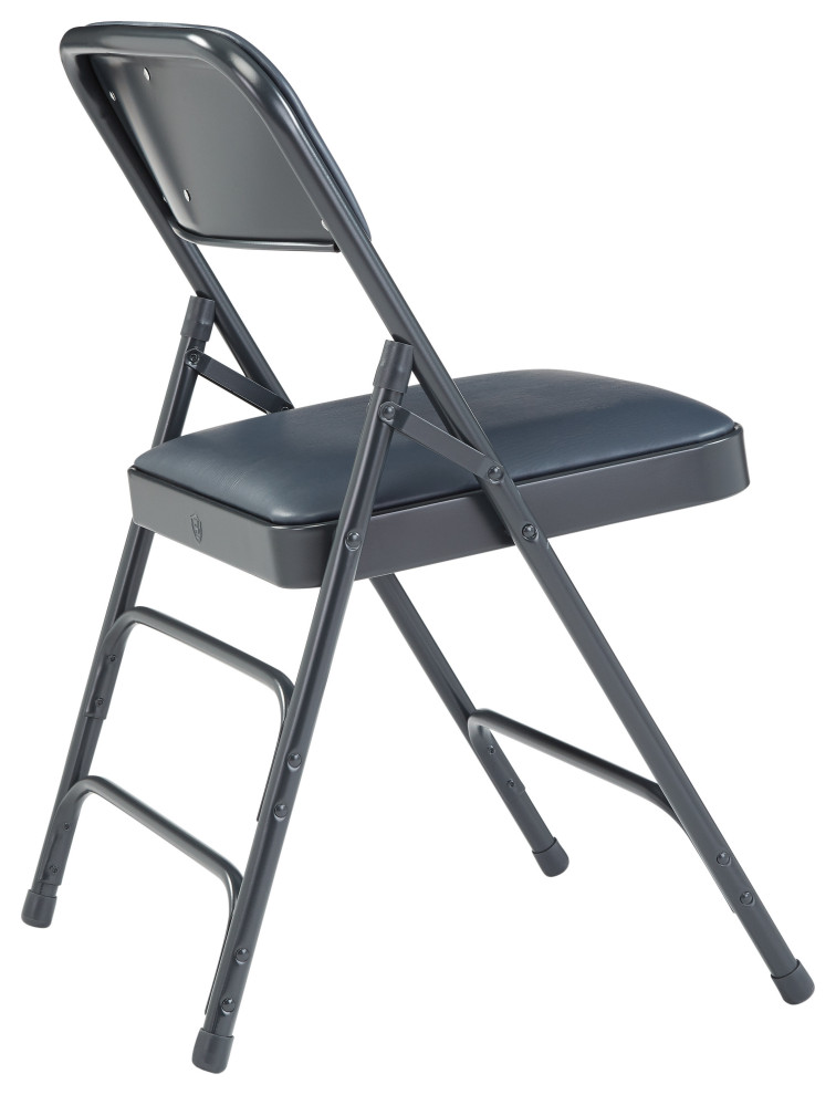 NPS 1300 Vinyl Triple Brace Double Hinge Folding Chair  Set of 4   Contemporary   Folding Chairs And Stools   by National Public Seating  Houzz