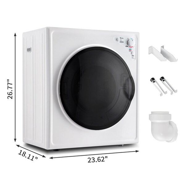 2.6 Cu.Ft. Compact portable Household clothes Dryer in White