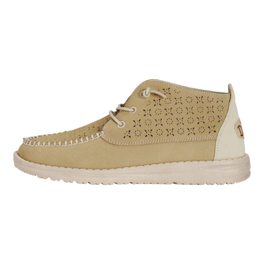 Wendy Mid Suede Boho - Ivory