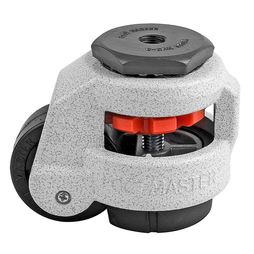 Foot Master GD Series 2 in. Nylon Swivel Iconic Ivory 12 in. Stem Mounted Leveling Caster with 615 lb. Load Rating GD-60S-12