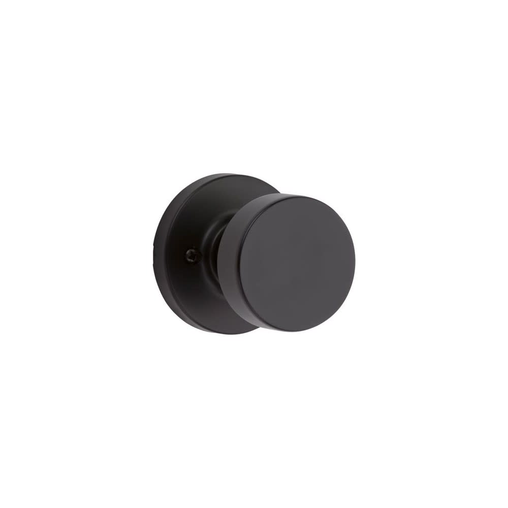 Kwikset Pismo  Door Knob Matte Black Hall and Closet Passage