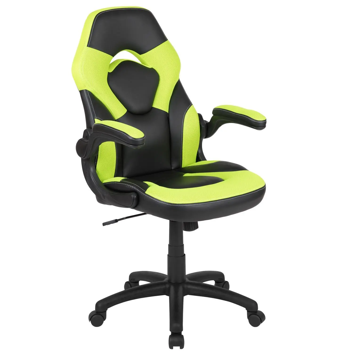 X10 Green Leather/Mesh Office Chair