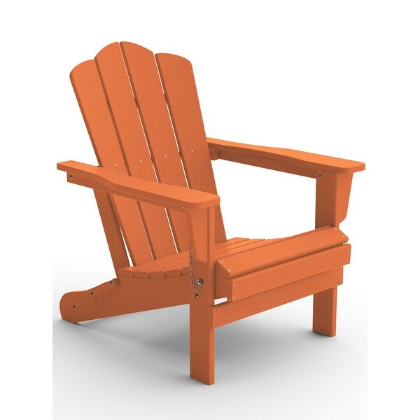 Classic Plastic Folding Outdoor Adirondack Chair Set Of 2