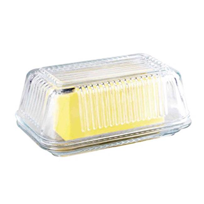 Home Basics Glass Butter Dish